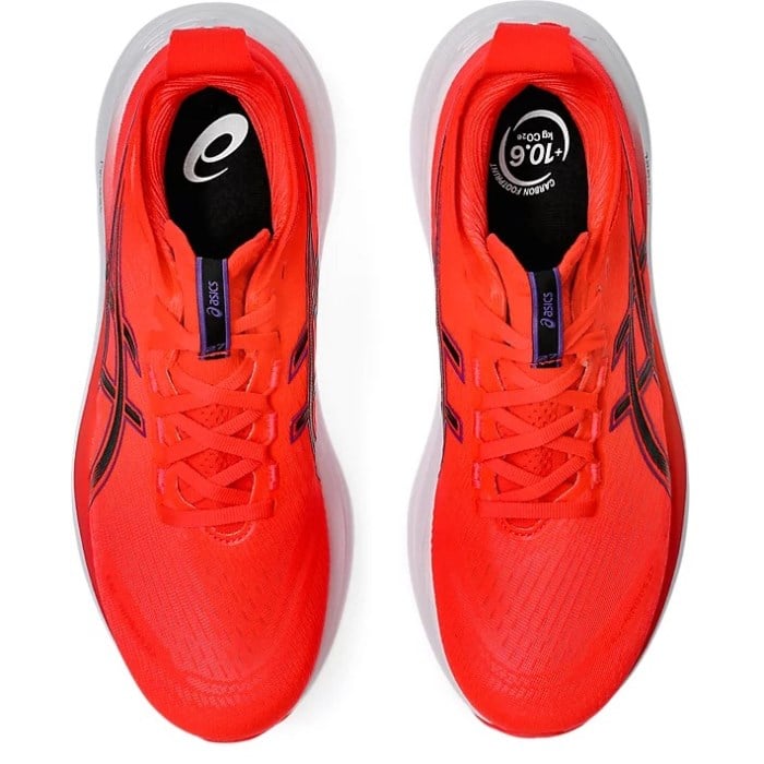 Asics Gel Nimbus 27 - Mens Running Shoes - Flash Red/Black
