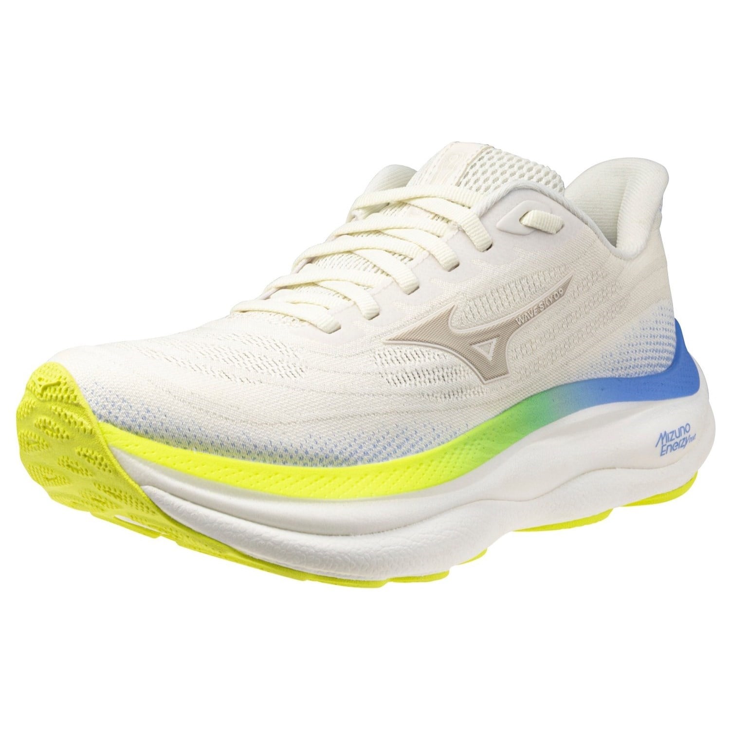 Mizuno Wave Sky 9 - Womens Running Shoes - Snow White/Silver Birch/Ultramarine