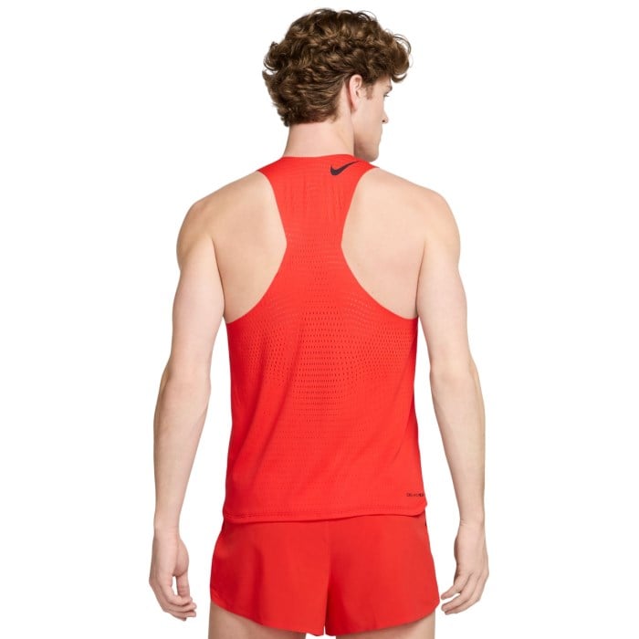 Nike Aeroswift Dri-Fit ADV Mens Running Singlet - Light Crimson/Black