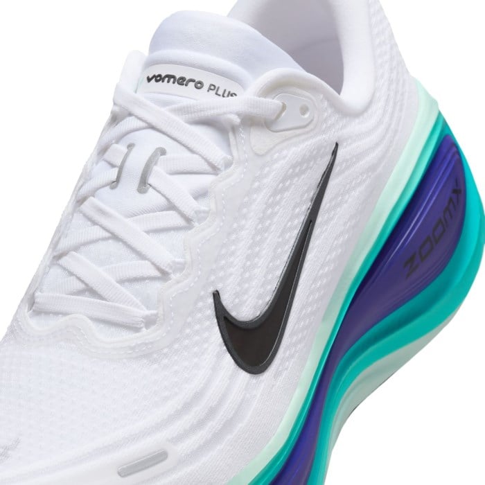Nike Vomero Plus - Mens Running Shoes - White/Black/Bright Concord/Hyper Turq