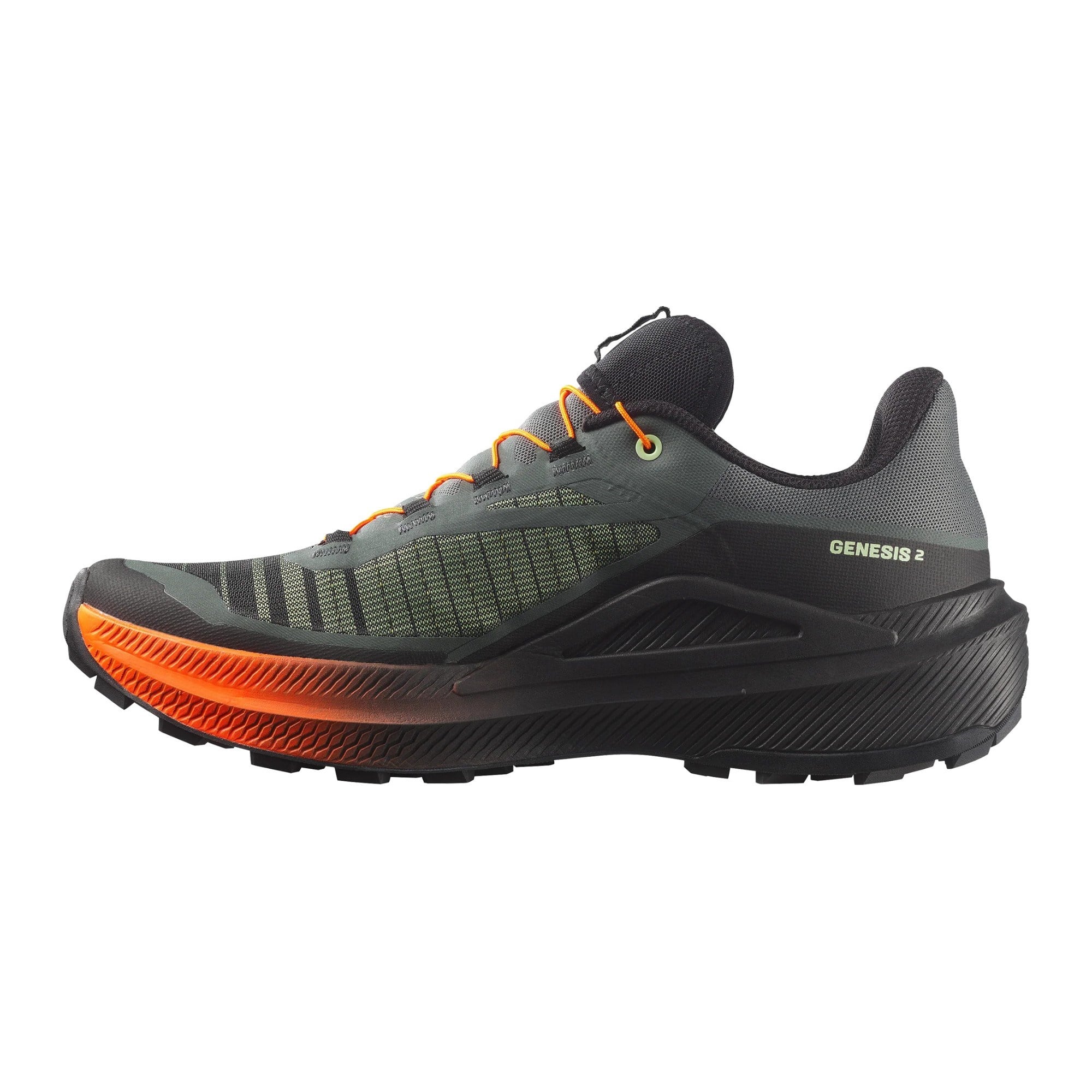 Salomon Genesis 2 - Mens Trail Running Shoes - Urban Chic/Black/Lime Cream - image 2