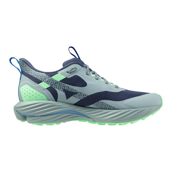 Mizuno Wave Rider TT 2 - Mens Trail Running Shoes - Vintage indigo/Ether/Neo Mint