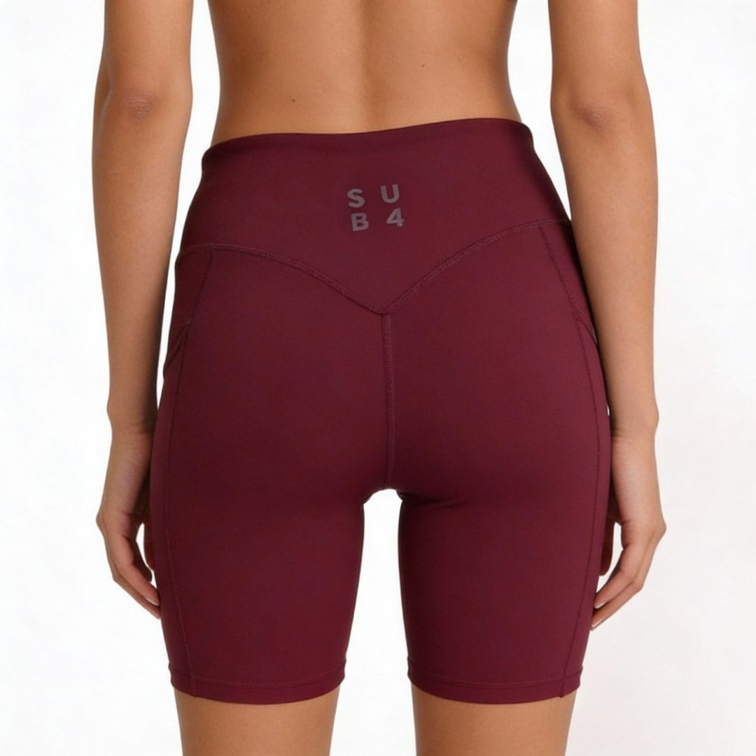 SUB4 Sports Bra & 6 inch Bike Shorts Bundle - Maroon