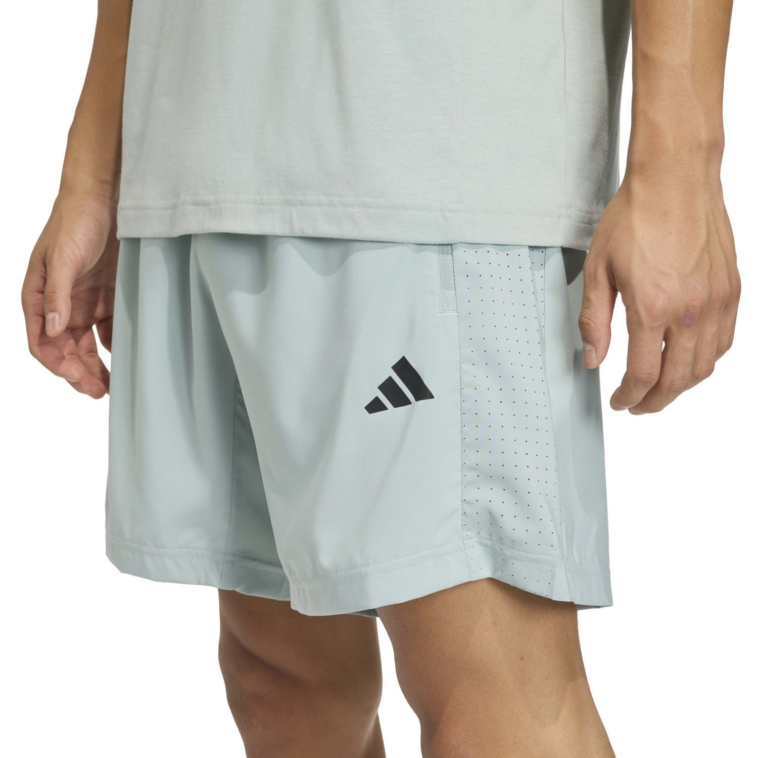 adidas Workout Essentials Mens 5 Inch Woven Shorts - Wonder Sage
