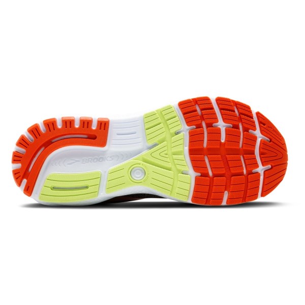 Brooks Ghost 16 GTX - Mens Running Shoes - Black/Mandarin Red/Green