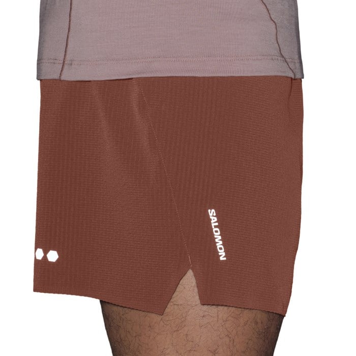 Salomon Sense Aero Stow Mens Running Shorts - Burnt Umber - image 5