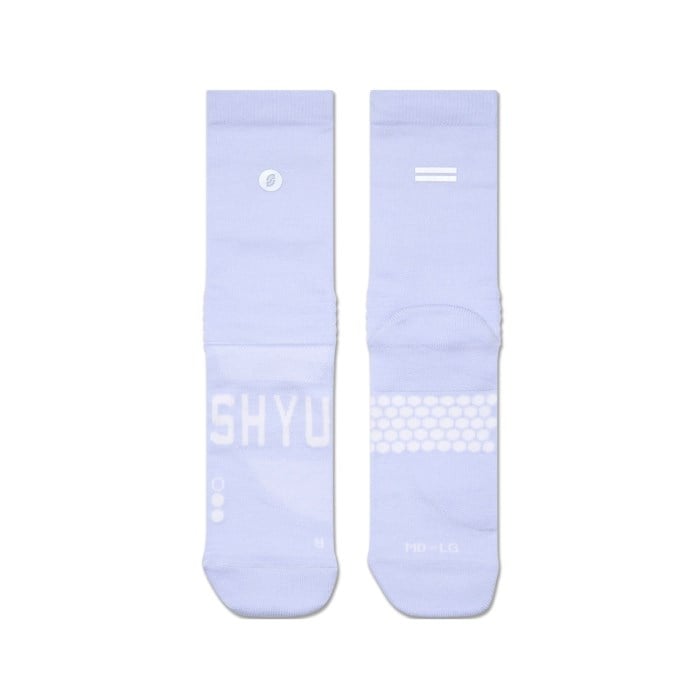 SHYU Quarter Crew Racing Socks - Lilac/Lilac/Lilac