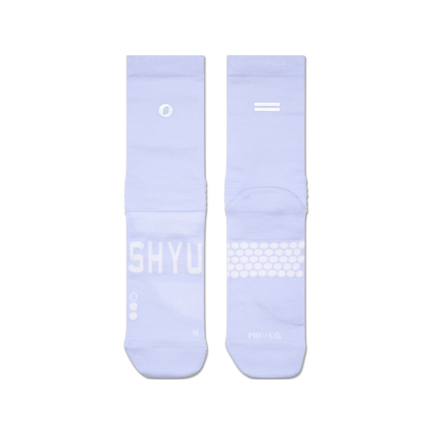 SHYU Quarter Crew Racing Socks - Lilac/Lilac/Lilac
