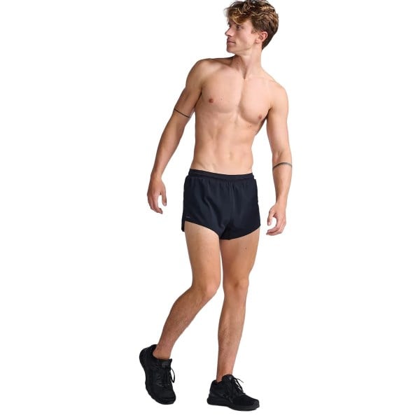 2XU Light Speed 3 Inch Mens Running Shorts - Black/Black Reflective