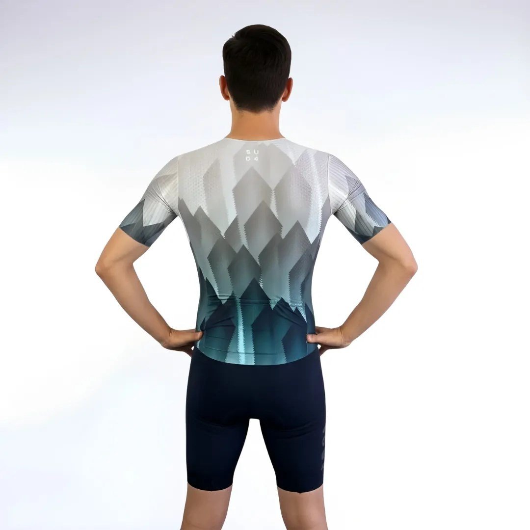Triathlon Seamless Sleeved Speedsuit - Blue Ice