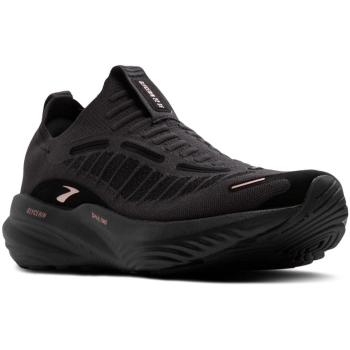 Brooks Glycerin 22 SE Laceless - Womens Running Shoes - Cma Black/Metallic Rose Gold