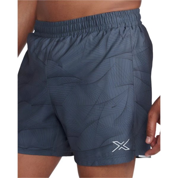 2XU Aero 5 Inch Mens Running Shorts - Turbulance/Silver Reflective