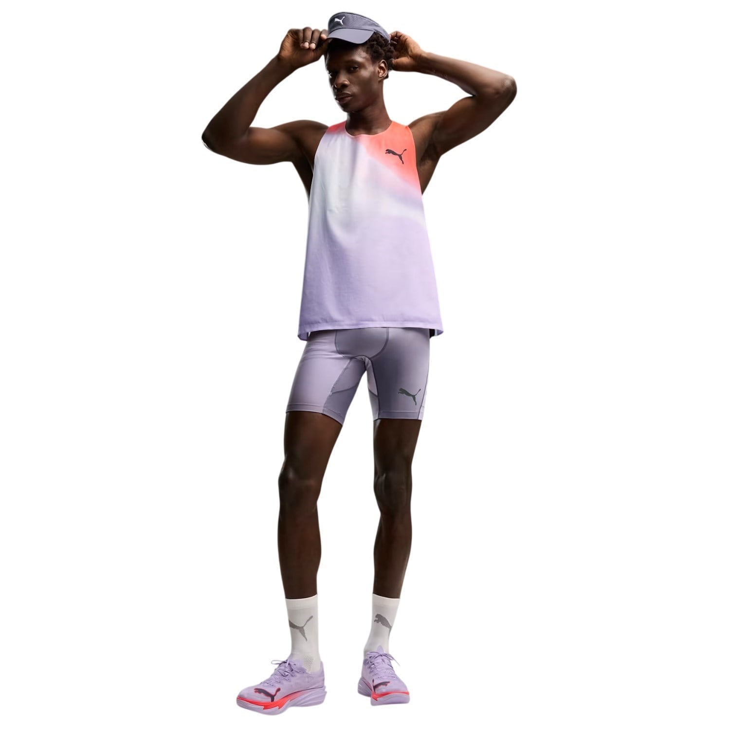 Puma Mens Lightspeed Ultraweave Singlet - Multi - image 3