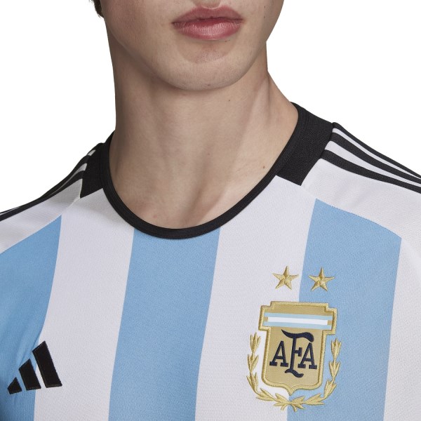 Adidas Argentina 22 Home Mens Soccer Jersey - White/Light Blue