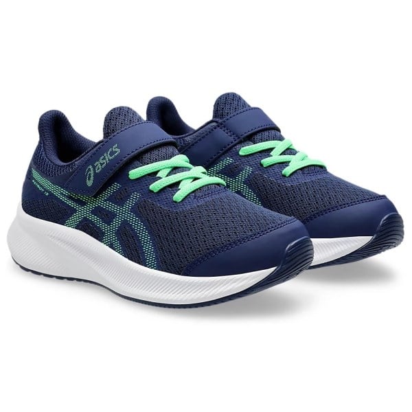 Asics Patriot 13 PS - Kids Running Shoes - Blue Expanse/New Leaf
