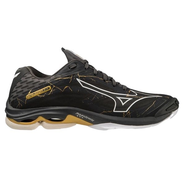 Mizuno Wave Lightning Z7 - Mens Indoor Court Shoes - Black Oyster/MP Gold/Iron Gate