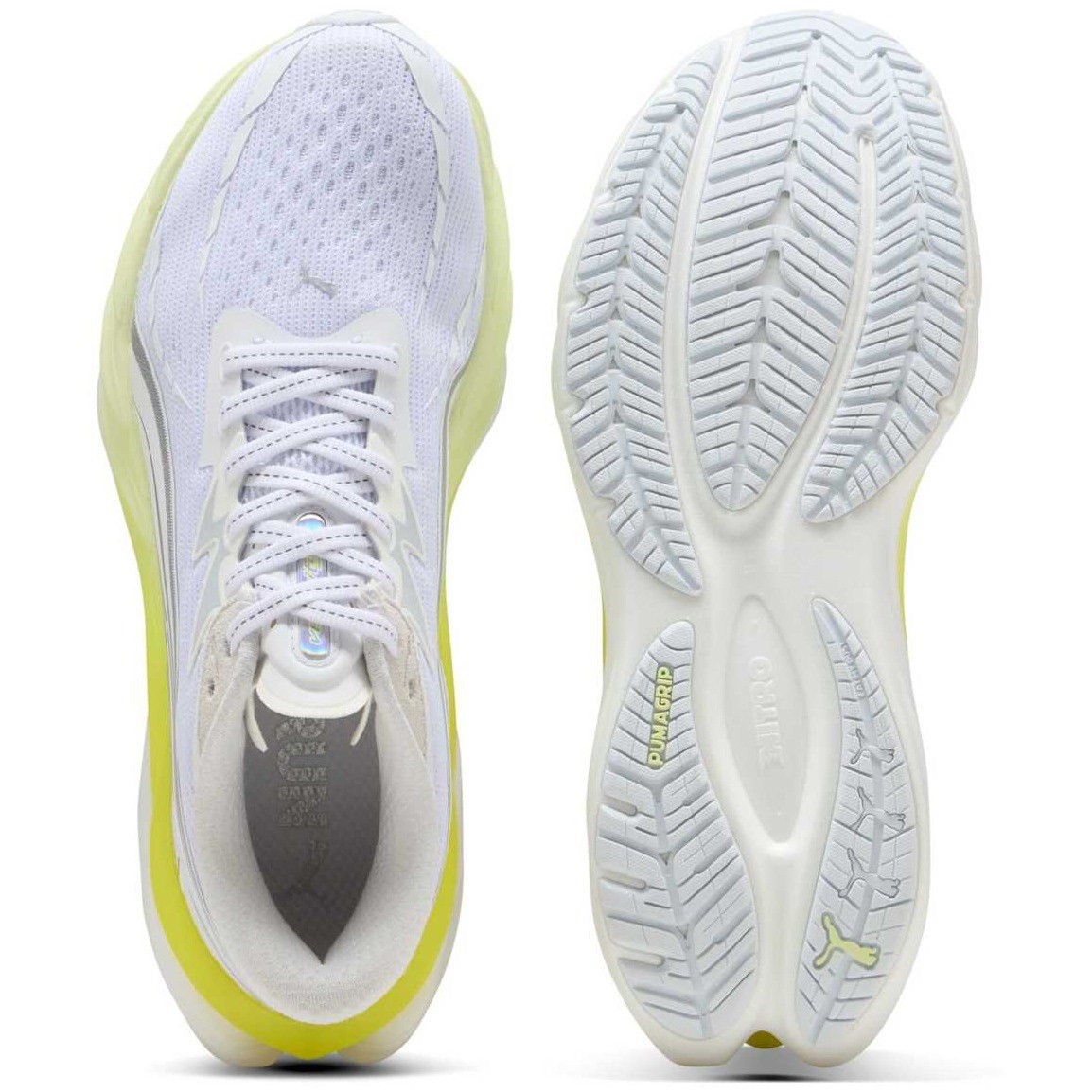 Puma Velocity Nitro 4 - Womens Running Shoes - Puma White/Apple Spritz