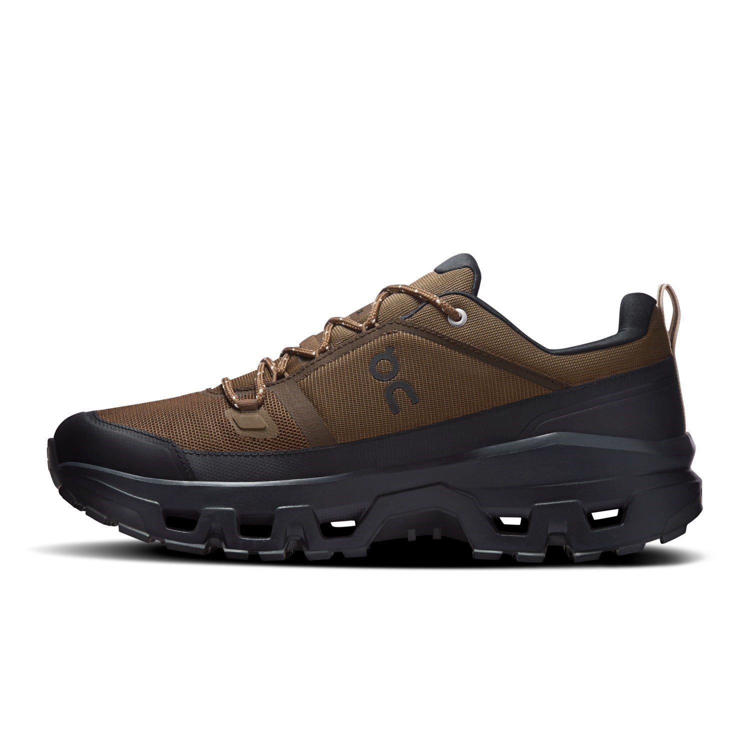 On Cloudrock Low Waterproof - Mens Hiking Shoes - Earth/Black