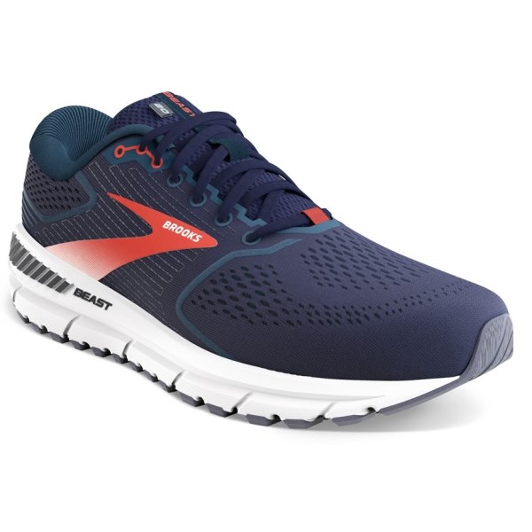 Brooks Beast 20 - Mens Running Shoes - Peacoat/Midnight/Red