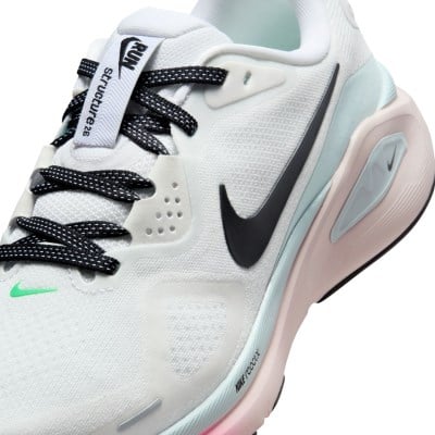 Nike Air Zoom Structure 26 - Womens Running Shoes - White/Black/Glacier Ice/Hyper Pink