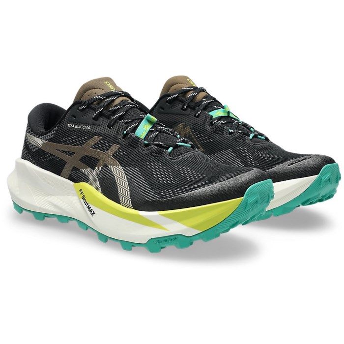 Asics Gel Trabuco 14 - Mens Trail Running Shoes - Black/Clay Canyon