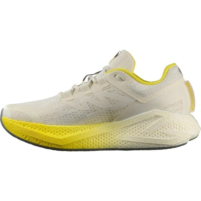 Salomon Aero Glide 3 - Mens Running Shoes - Vanilla Ice/Blazing Yellow/Sedona Sage