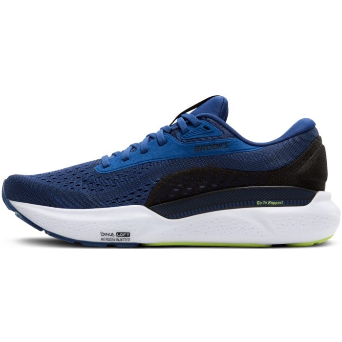 Brooks Adrenaline GTS 24 - Mens Running Shoes - Navy Peony/Black/Lime