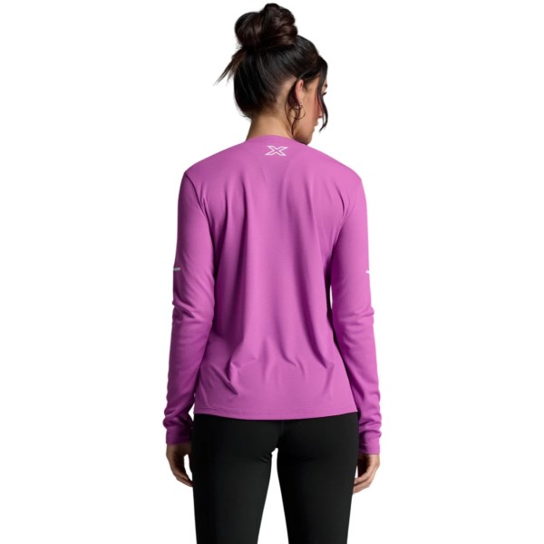 2XU Aero Womens Long Sleeve Training Top - Hyper Violet/White Reflective