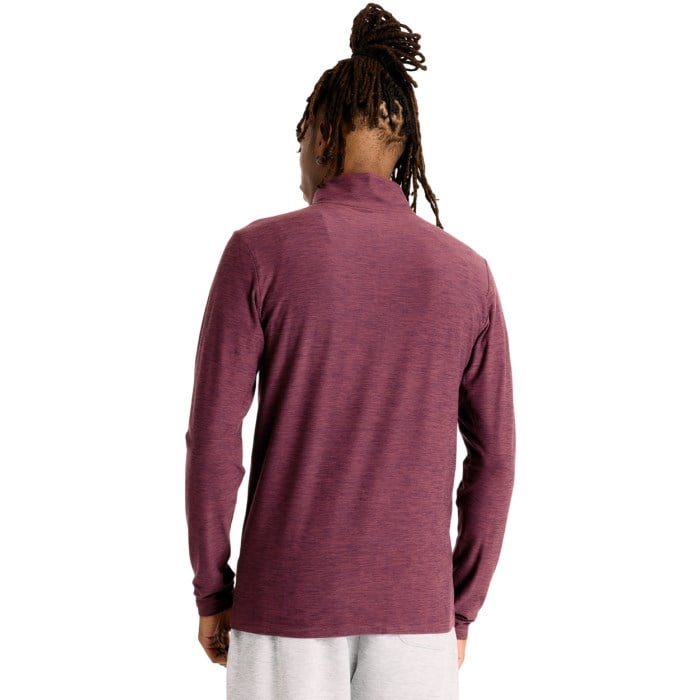 New Balance Space Dye Mens 1/4 Zip - Faded Plum Heather