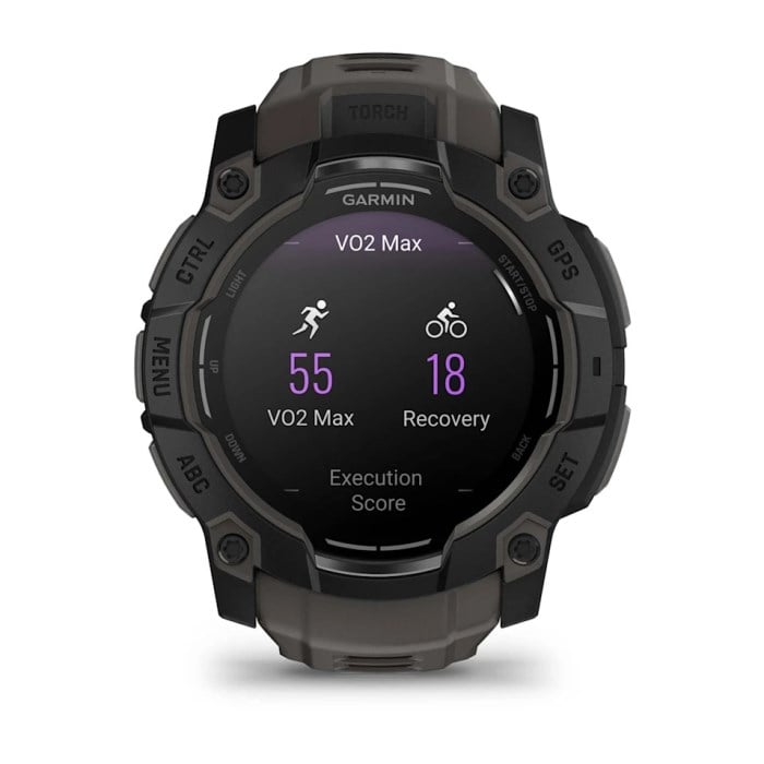 Garmin Instinct 3 50mm AMOLED Rugged GPS Smartwatch - Black/Charcoal