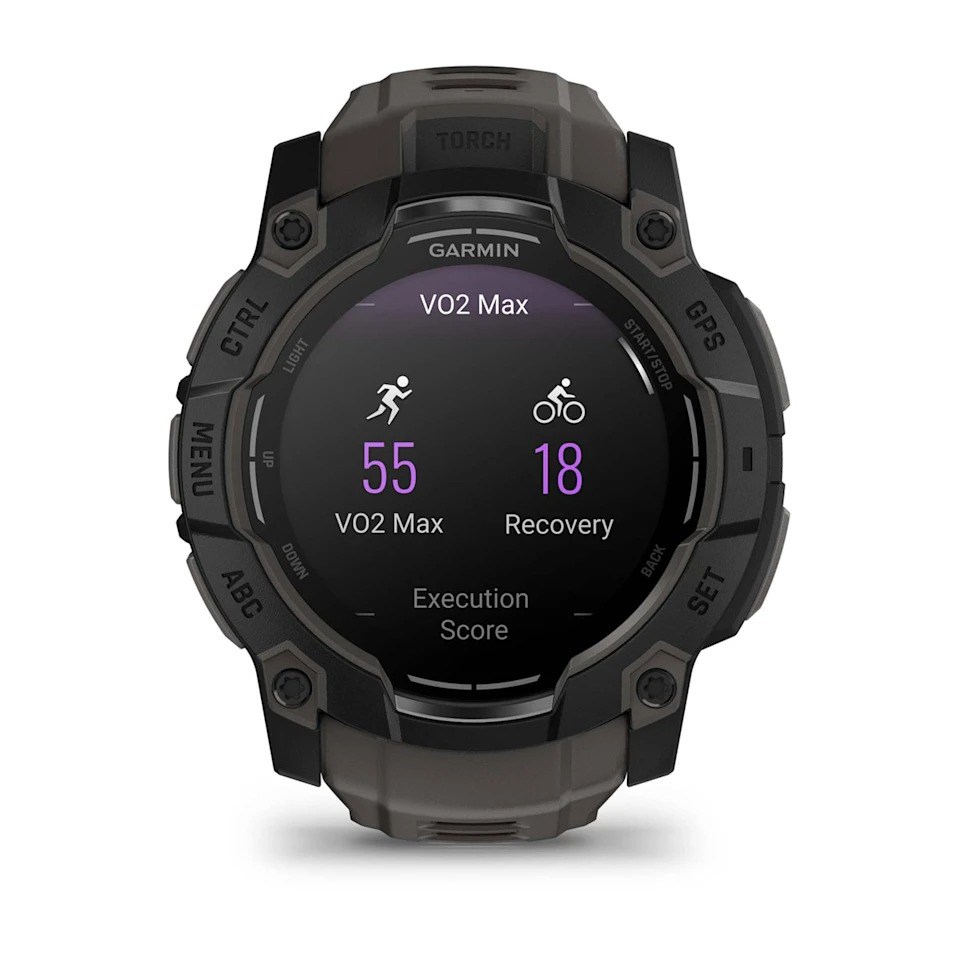 Garmin Instinct 3 50mm AMOLED Rugged GPS Smartwatch - Black/Charcoal