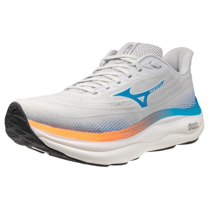 Mizuno Wave Sky 9 - Mens Running Shoes - Cloudscape/Blue Jewel/Lava Orange - image 7