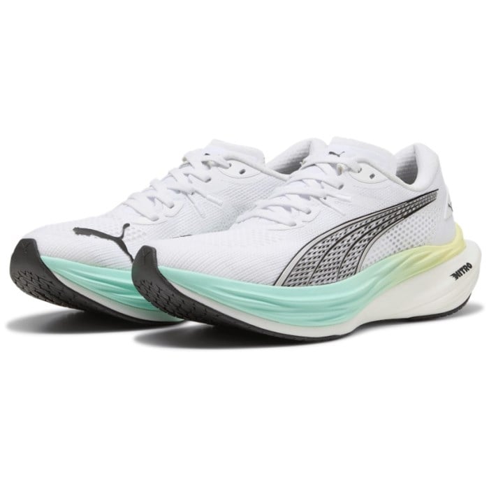 Puma Deviate Nitro 3 - Womens Running Shoes - White/Mint Melt