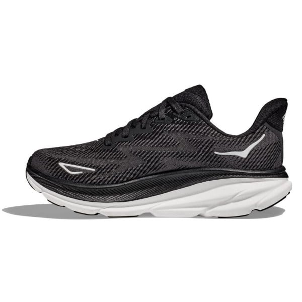 Hoka Clifton 9 - Mens Running Shoes - Black/White