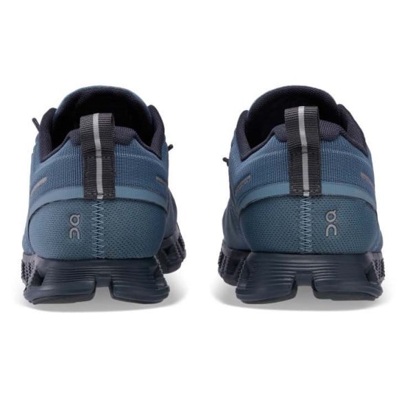 On Cloud 5 Waterproof - Mens Running Shoes - Metal/Navy