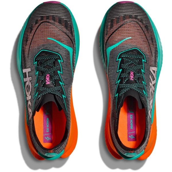 Hoka Mach X 2 - Womens Running Shoes - Black/Electric Aqua