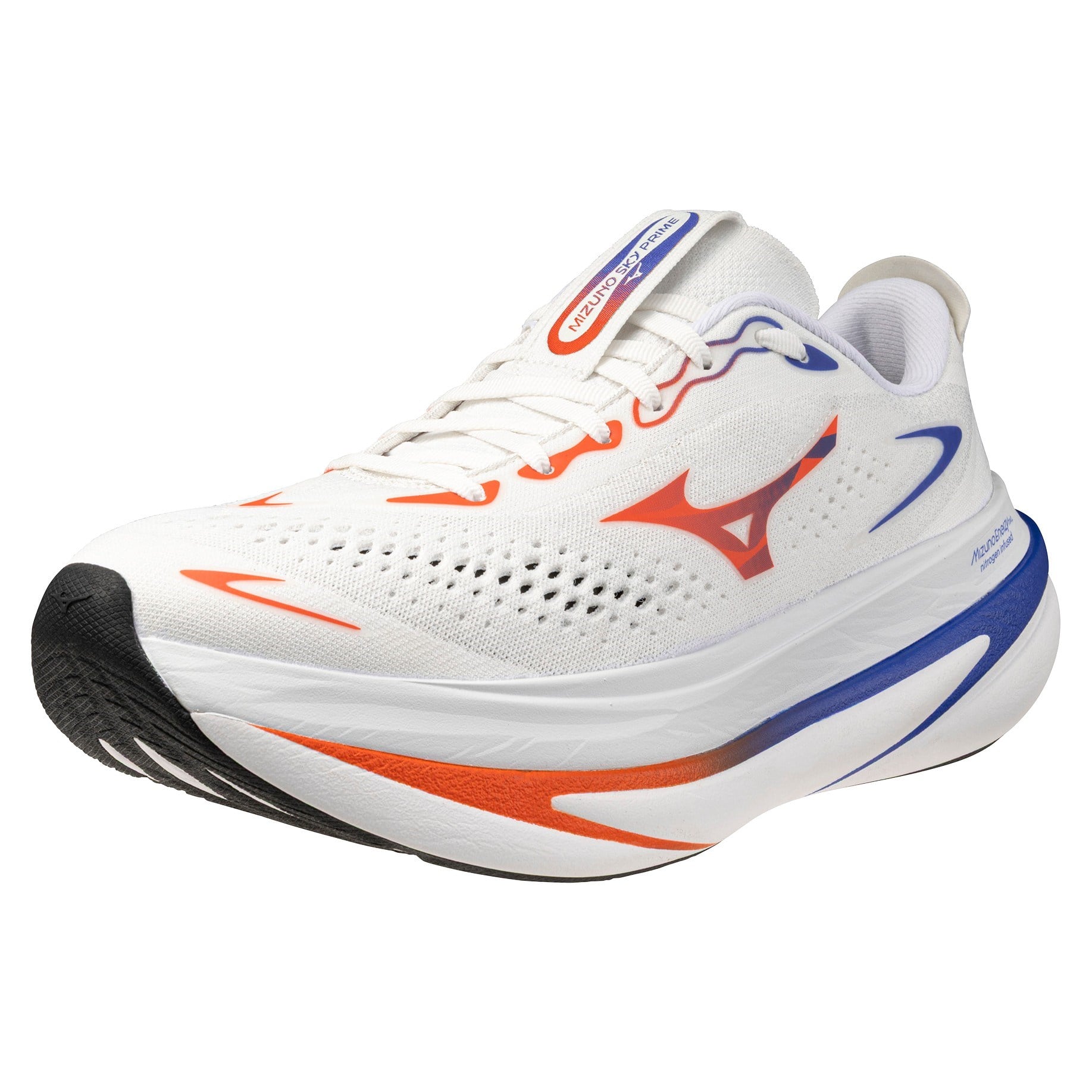 Mizuno Wave Sky Prime - Mens Running Shoes - White/Orange.Com/Royal Blue - image 2