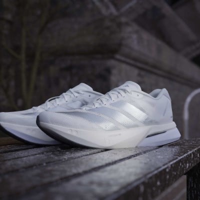 adidas Adizero Boston 13 - Womens Running Shoes - Cloud White/Matte Silver/Dash Grey