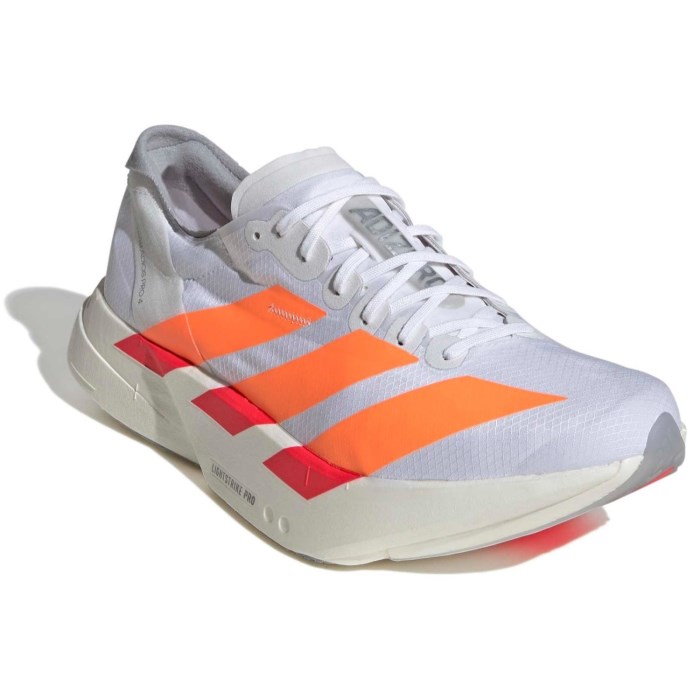 adidas Adizero Adios Pro 4 - Mens Racing Shoes - Cloud White/Lucid Orange/Lucid Red