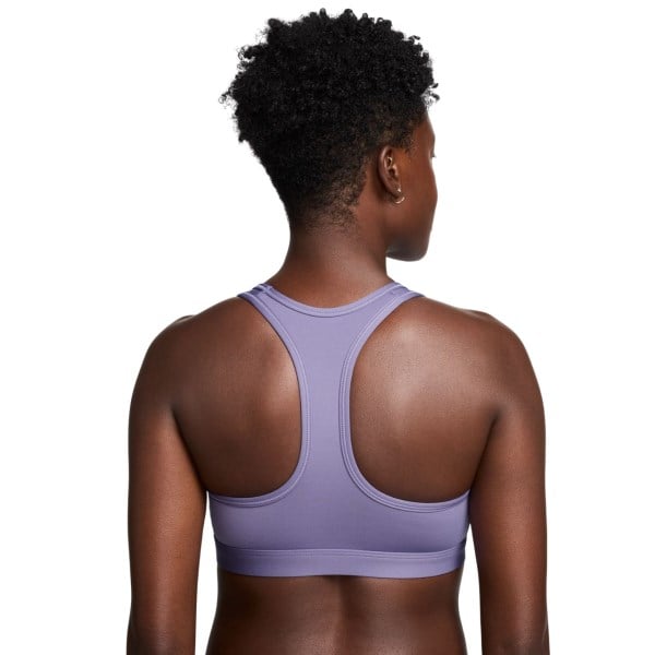 Nike Swoosh Padded Womens Sports Bra - Dusty Amethyst/White