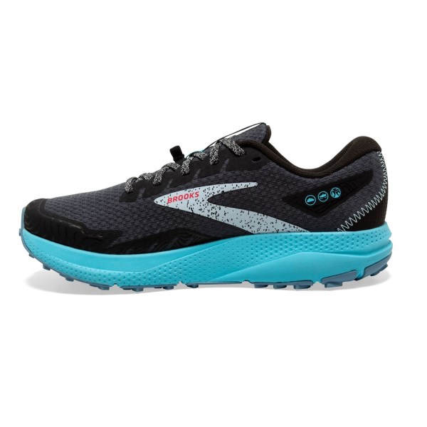 Brooks Divide 4 - Womens Trail Running Shoes - Black/Ebony/Bluefish