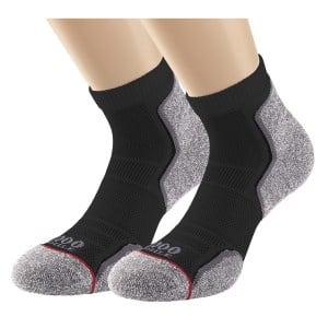 1000 Mile Run Anklet Womens Sports Socks - Twin Pack