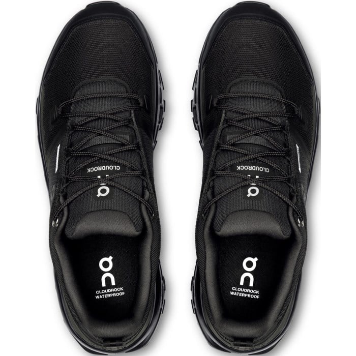On Cloudrock Low Waterproof - Mens Hiking Shoes - Black/Black