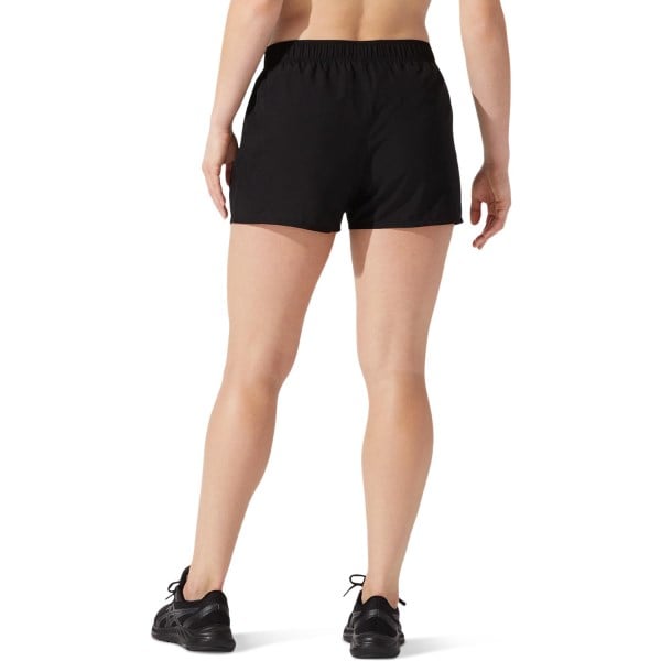 Asics Silver 4 Inch Womens Running Shorts - Performance Black