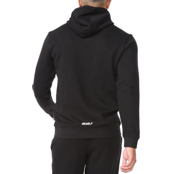 2XU Aspire Mens Full Zip Hoodie - Black/White
