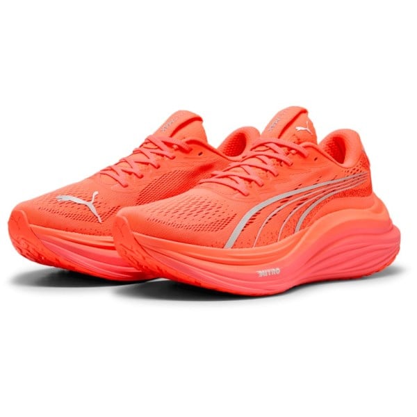 Puma MagMax Nitro - Mens Running Shoes - Glowing Red/Peach Frost