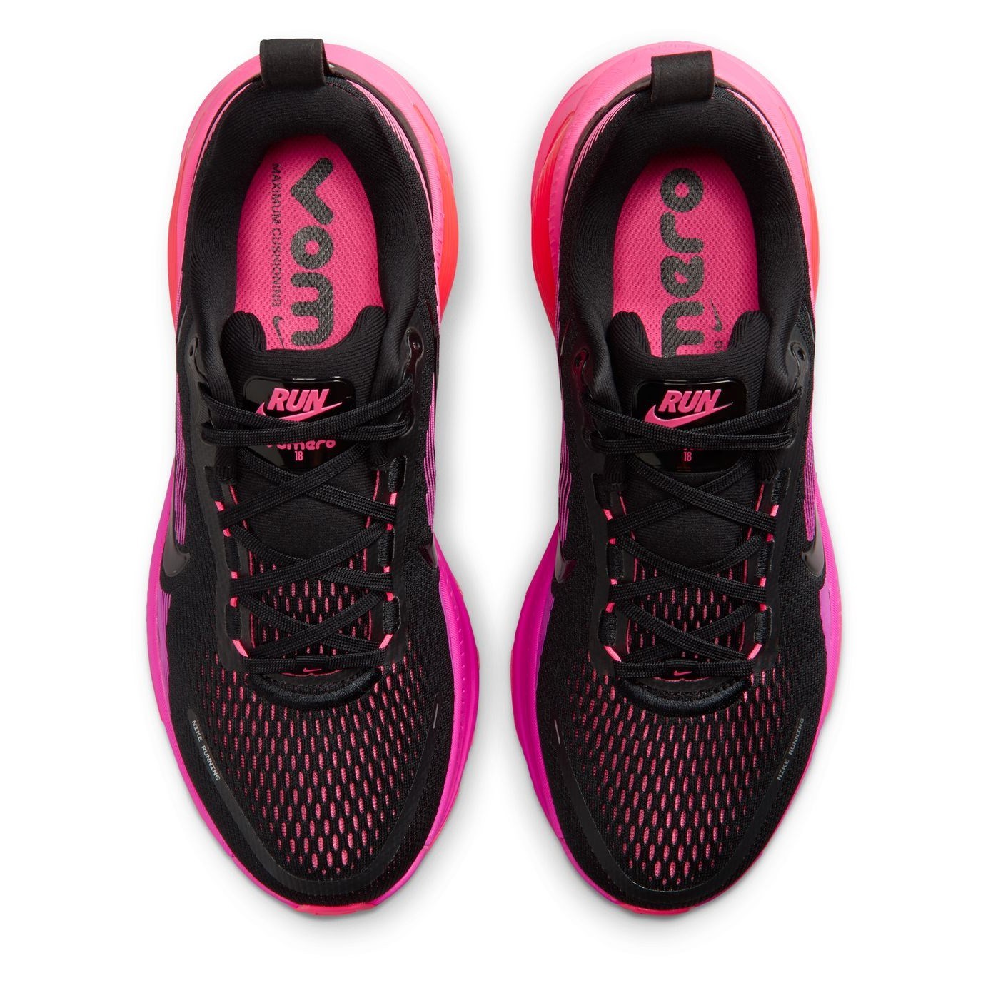 Nike Vomero 18 - Womens Running Shoes - Black/Hyper Pink/Laser Crimson - image 7