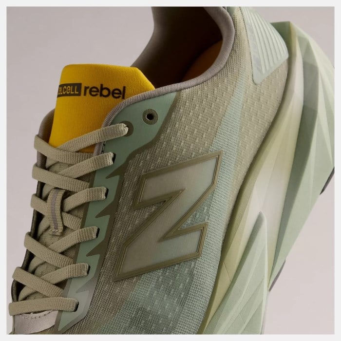 New Balance FuelCell Rebel v5 Ginkyo - Mens Running Shoes - Garter Snake/Mosaic Green/Ginger Lemon