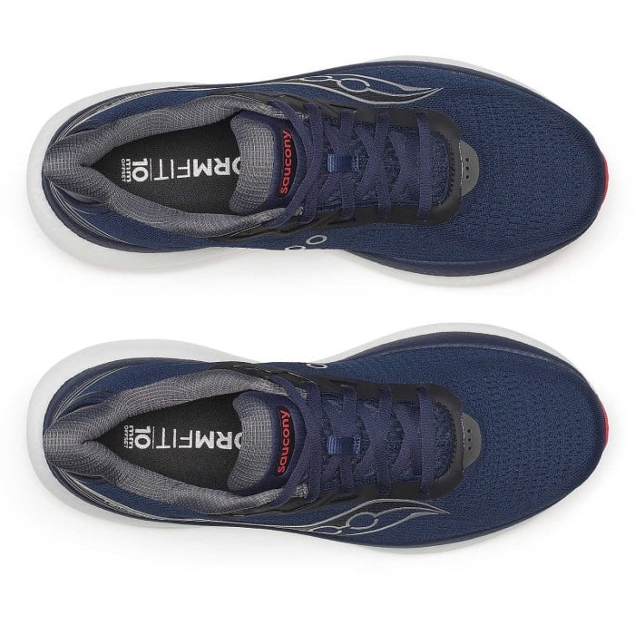 Saucony Triumph 23 - Mens Running Shoes - Navy/Red