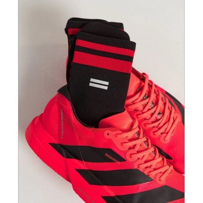 SHYU Half Crew Racing Socks - Black/Red/Red